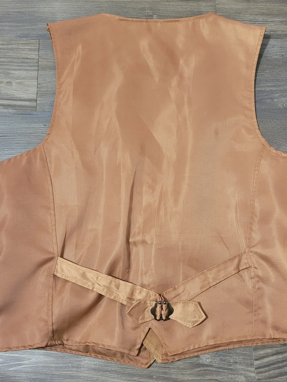 MTO Tan Suede Button Front Vest Size L Western Vintage